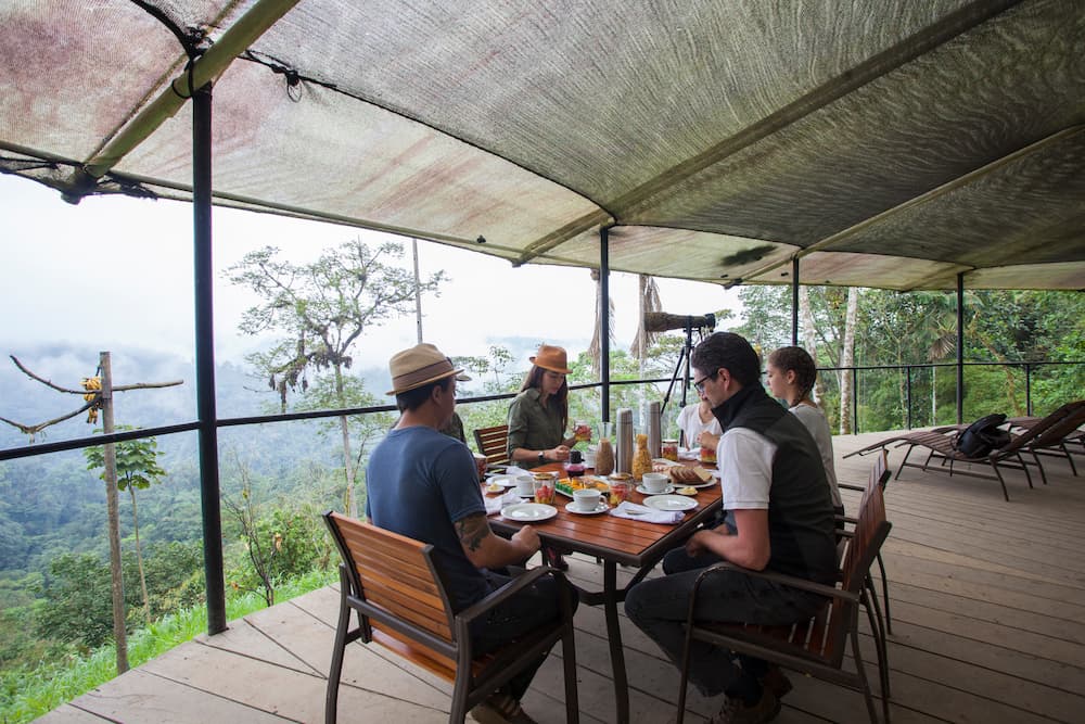 Mashpi Lodge life center breakfast